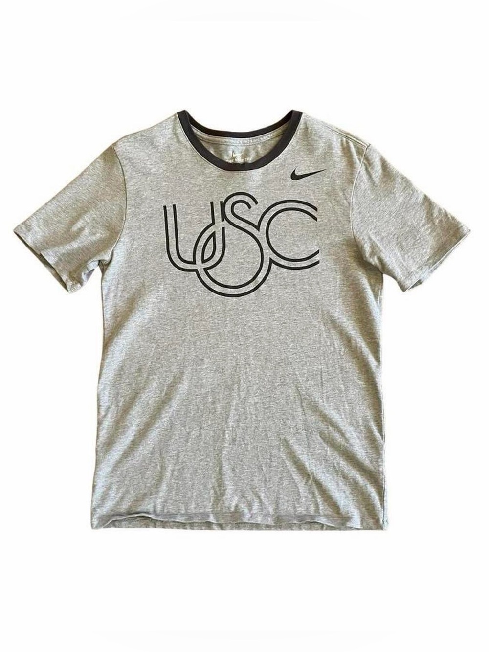 Nike USC Trojans Gray Ringer Tee M